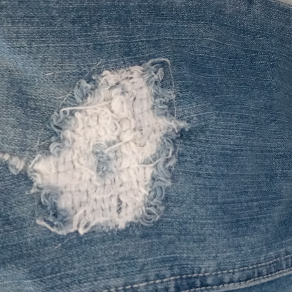 Artisan Crafted Distressed Denim Jeans Size 4 - Picture 4 of 7